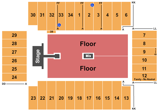 Fargodome Foo Fighters Seating Chart